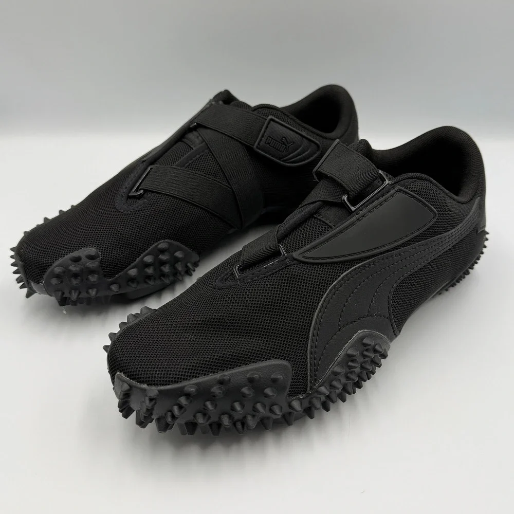 Puma Mostro OG Prime Sneakers Womens 8.5 Black Spiked Low Top Mesh Straps *NEW*